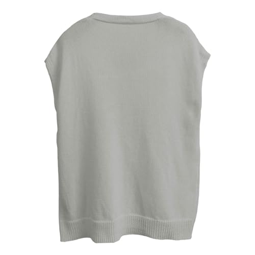 Chaleco de punto elegante con cuello de botones ropa exterior sofisticada para mujer 4