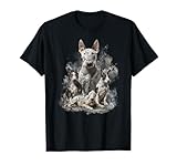 Lindo bull terrier arte para hombres y mujeres bull terrier amante de los perros Camiseta