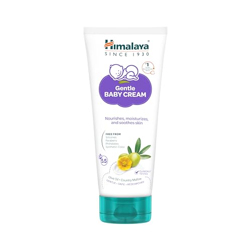 Image of Himalaya Gentle Baby Cream 100ml with Olive Oil, Giloy & Licorice | pH 5.5 | No. 1 Doctor Recommended Baby Cream | Hypoallergenic | Nourishing Baby Face Cream & Moisturizer for All Skin Types