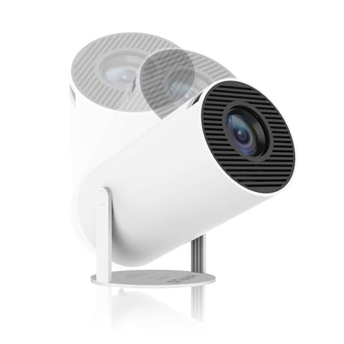 HIPPUS mini proiettore Full HD 1080P, 180° proiettore rotante con 2.4/5G WiFi Bluetooth 5.0, schermo da 130 pollici, Mini Proiettore Portatile display da Phone/PC/PS5/Stick, Home Projector HDMI