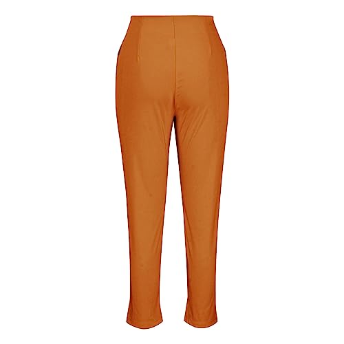 Women Suit Pants Dressy Elegant High Elastic Waisted Stretchy Tummy Control Business Work Pants Casual Skinny Pants4