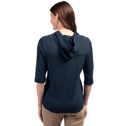 Cutter & Buck Women's Three Quarter Sleeve Virtue Eco Pique Half Zip Hoodie3