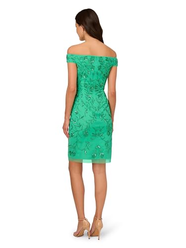 Image of Adrianna Papell Women's Beaded Off Shoulder Sheath