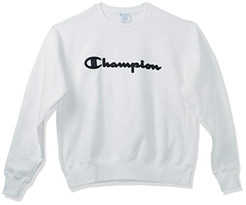 Champion LIFE Men's Reverse Weave Sweatshirt, White, M