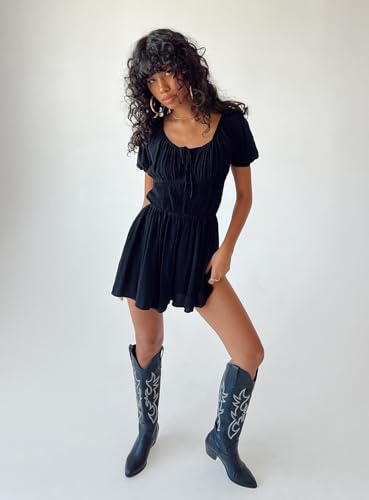 MeiLuSi Cowboy Boots for Women Knee High Cowgirl Boots Pointed Toe Chunky Heel Cowboy Suede Shoes with Embroidered Pull on4