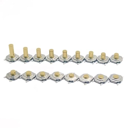 Interruptor de botón de 4 pines y 4x4x1.7mm microinterruptor táctil para circuitos impresos 2