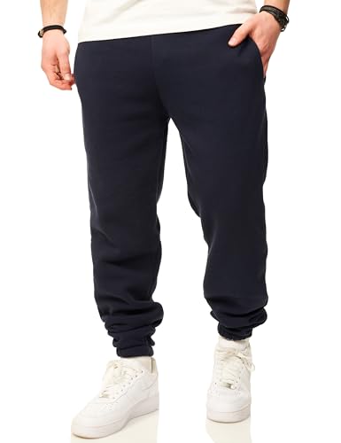 Pantalon de survêtement long homme en coton coupe droite de sport