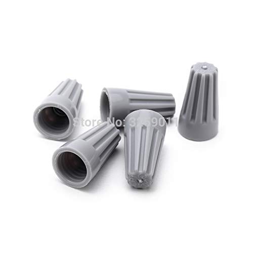 Gimax 2000PCS Electrical Wire Twist Nut Connector Terminals Cap P1 Gray/Grey Closed Terminal Lugs Press Line Cap 22-14 AWG