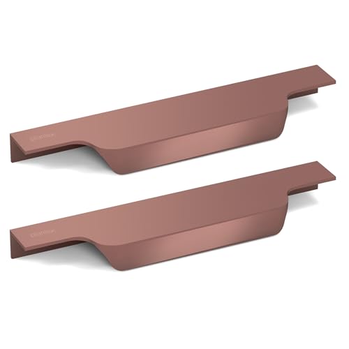 Image of Plantex Profile Handle for Kitchen Cabinet /6 Inch Aluminium Drawer Profile Handle /Wardrobe Pull Handle for Home /Office /Hotel - Pack of 2 (Rose Gold)