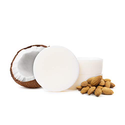 Sweet & Sassy 3 Conditioner Bars. Made in the USA. All Natural, Organic, SLS Free, Plastic Free, Safe for Color Treated Hair (Coconut Almond)