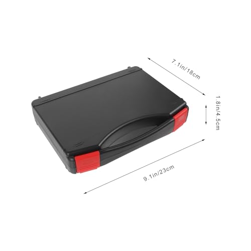 Angoily Reusable Plastic Carrying Case Small Hard Case Tool Carry Box Portable Tool Storage Waterproof Camera Protective File Organiser Boxes Black - Image 3