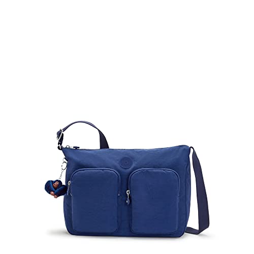 Kipling Bolsa transversal Sidney, Tinta azul tonal, 13.5''L x 10.25''H x 6.75''D