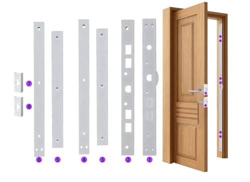 SUMBIN Door Reinforcement for Jamb Door Frame with Extra Heavy Duty Striker Plate in White Finish