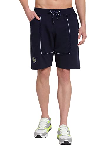 Image of UZARUS Men's Cotton Bermuda Shorts with 2 Zippered Pockets