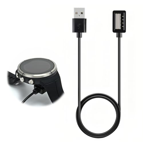 Cargador USB para Relojes Suunto Spartan Ultra, Spartan Sport, Suunto 9, D5, EON Core - Cable de Carga de 100 cm con Protección contra Sobretensiones y Sobrecorrientes, Carga Rápida y Estable