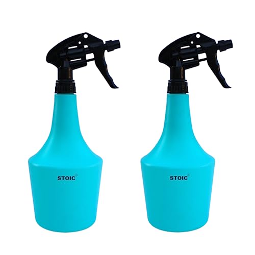 Image of STOIC Double-Shot Trigger Spray Bottle for Home Gardening & Cleaning | 1 Litre Aqua (Pack of 2)