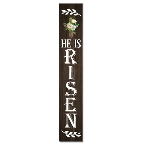 Houseuse He Is Risen Porch Sign Easter Christian...