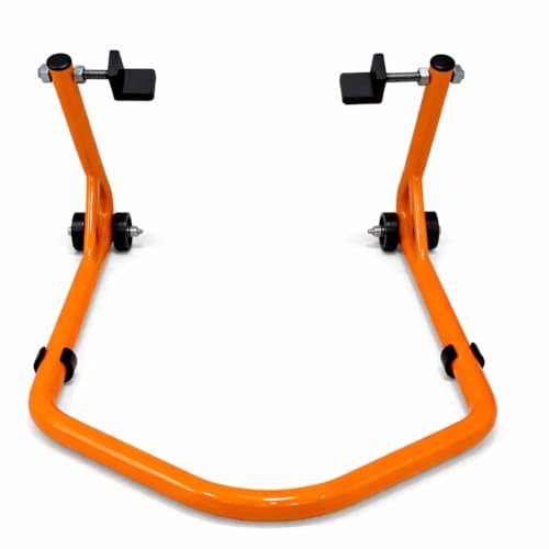 Image of Bike World Adjustable Rear Paddock Stand | (Up to 280kg) | Detachable Design | Easy Bike Maintenance | Strong Build | Wide Tyre Support | Pack of 1 (Orange)