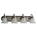Sea Gull 49853BLE-965 Lighting 4-Light Gladstone Antique Bathroom Vanity Light, Brushed Nickel, 1-Pack
