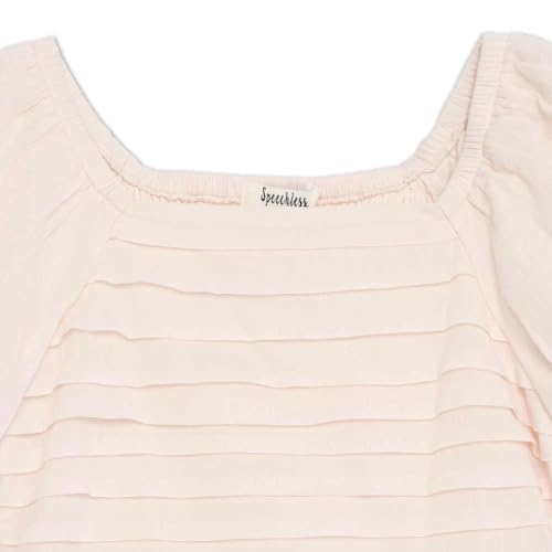 Image of Speechless Girls' Puff Sleeve Pleated Top and Skater Mini Skirt Set