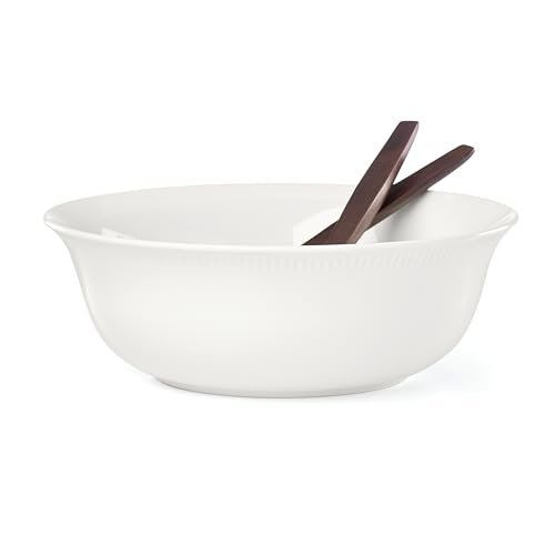Comparison: Best Lenox Wooden Salad Bowl 5 Lenox Profile Salad Bowl & Server Set, 12.37", White