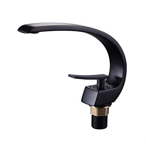 Mitigeur de lavabo noir robinet salle de bain vasque à poser mélangeur eau chaude froide
