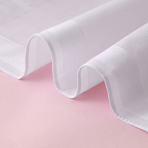 Image of HOULIFE Men's Cotton Handkerchiefs, Solid Color 60S Soft Cotton Hankies for Men Women 6 /12PCS 15.7 inchx15.7 inch