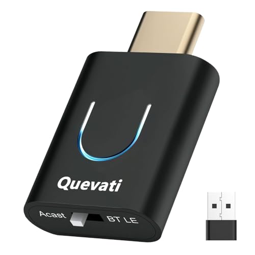 Quevati USB-C Bluetooth 5.3 Audio-Adapter für PS5, Qualcomm-Chip, aptX Adaptive & HD, Premium-Sound, kompatibel mit AirP0ds