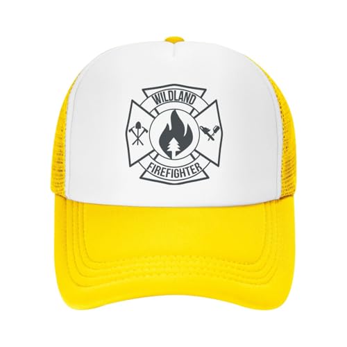 Wildland Firefighter Maltese Cross Trucker Hat Snapback Mesh Baseball Cap Unisex2