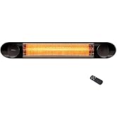 Electric Patio Heater – Infrared Heater Outdoor and Indoor Use – 2500W Veito Wall Mount Heater wi...