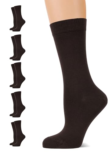 Image of Women's Bamboo Dress Socks, Crew for Business Trouser Casual, Soft, Thin & Seamless, Size 6-9 /9-12 (3, 4 or 5 Pairs)