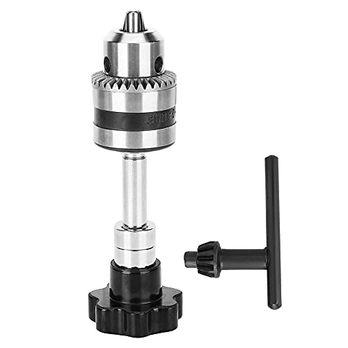 Hand Drill, Aluminum Alloy Large Chuck Pin Vise with Wrench, 1.5-10mm Clamping Range Woodworking Drill Tools