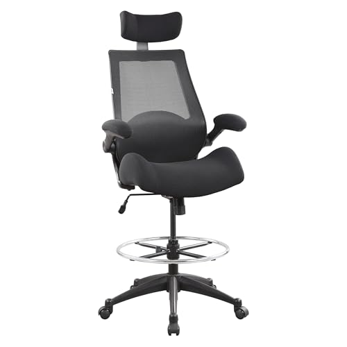 BOLISS 400lbs High Back Wide Computer Office Drafting Chair Flip up Armrests Lumbar Support...