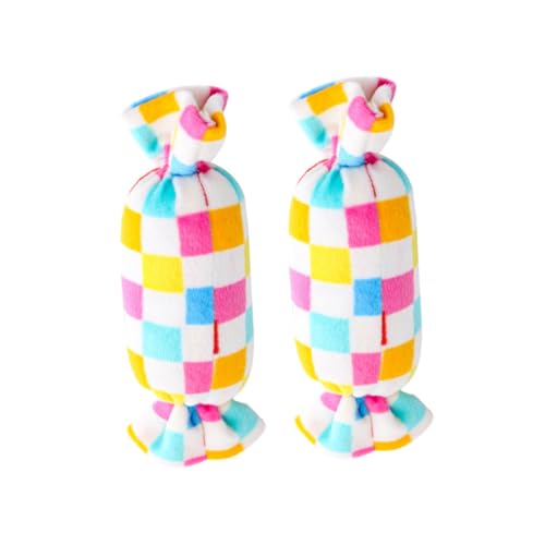 LOLIPPYY 2個 毛?キャンディ型犬用噛むおもちゃ 歯磨き 歯ぐきケア機能付き 素材使用 ストレス解消 破壊行動抑制用ペット