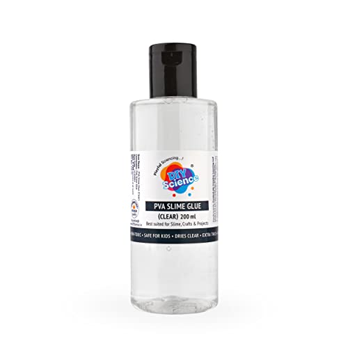 Premium PVA Slime Glue - Clear (200Ml) for Craft, Smooth and Stretchy, Non-Toxic, Safe for Kids, Dries Clear, Extra Thick & Washable, Makes Strong Bond