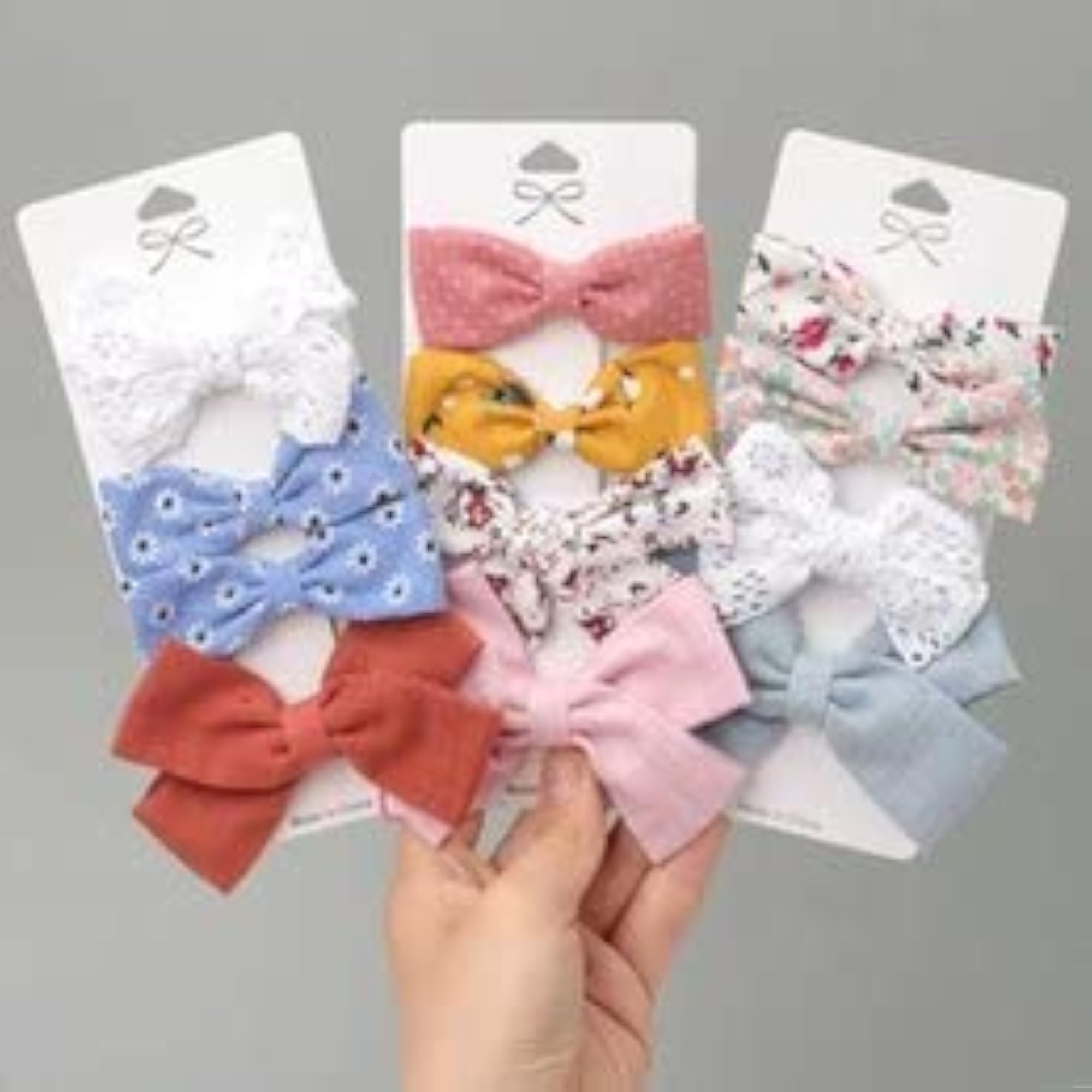 Stylish Multicolor Hair Bows for Girls with Alligator Clip
