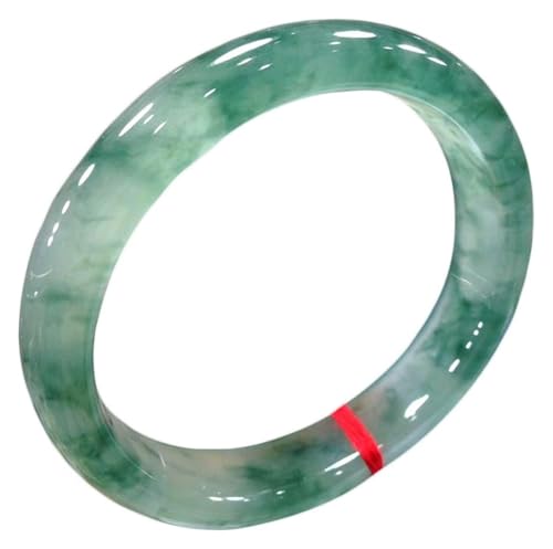 Bracelets,Jade Bangle Bracelet for Women, Genuine Ice Green Floating Flowers Jadeite Bangle Jewelry(58mm)