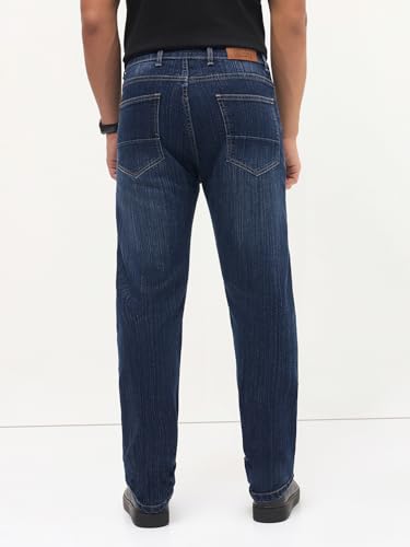 Image of Urbano Fashion Men's Straight Fit Washed Denim Jeans Stretchable