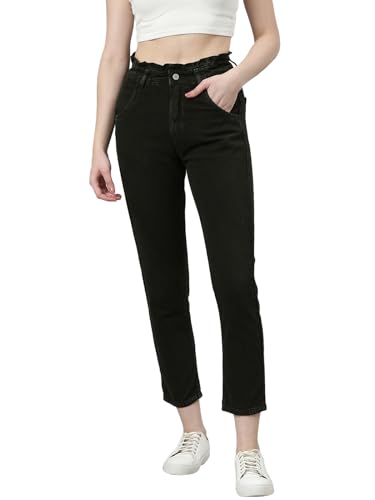 Image of SHOWOFFFF Women Mom Fit Jeans | Denim Jeans for Womens | Mid-Rise Regular Length Jeans for Women's