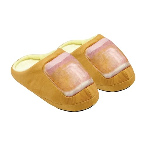 Unisex Giant Toenail Slippers Toe Slides Adult Autumn Winter Warm House Shoes Funny Home Loaf Bread Sandals Non Slip Length 26CM