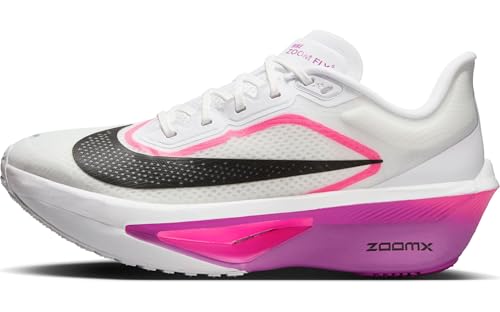 Nike Zoom Fly 6 Damen Straßenlaufschuh, White/Black-Vivid Grape-Hyper Pink, 40 EU