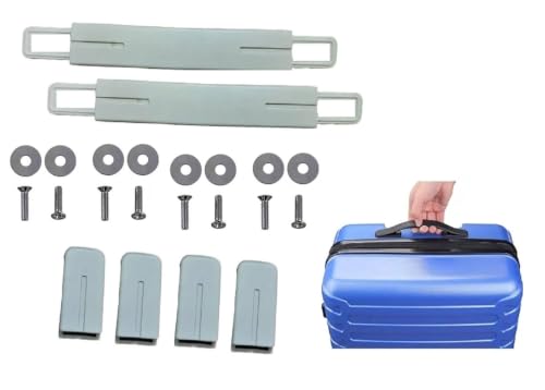 Image of Luggage Wheel,Handle,Lock Only for Replacement and Repair for VIP, Safari, Skybag, Amrican Tourister Suitcases Luggage Part (2 PCS HANDLE GREY)