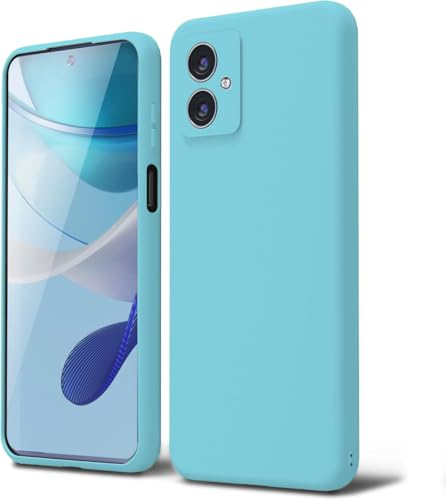 Image of DIZORO Compatible with Motorola g64 5G Back Cover with Upgraded Square Edges for Camera Protection Shockproof Flexible Matte Liquid Silicone Mobile Phone Case (Mint Green)