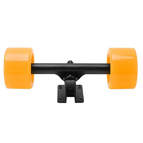 Topyond Skateboard Truck and Wheels, 82A PU Hardness, ABEC 9 Bearings for Electric and Longboards, Shock Absorption, Magnesium Alloy Skateboard Wheels Set for Riders (Orange)