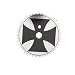 Sunlite Iron Cross 1-Piece Chainring, 44t x 1/2 x 3/32, Black/Chrome
