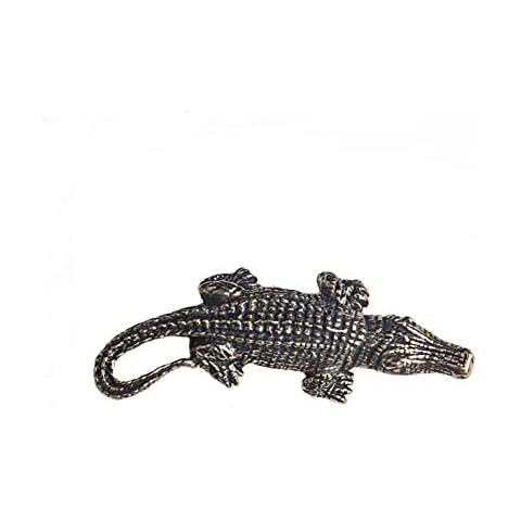 DMtse Chinese Brass Crocodile Decor Statue Figurines Cover