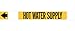 Brady 5709-Hphv High Performance - High Visibility Pipe Marker, B-681/B-883, Black On Yellow Polyester Over-Laminate On Fiberglass Plastic Carrier, Legend "Hot Water Supply"