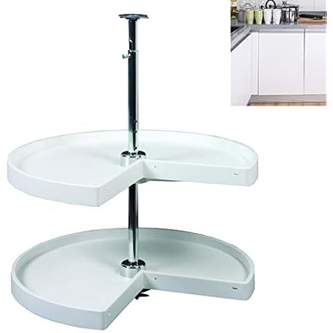 UBACKS 18 Inch Kidney Shaped Lazy Susan Cabinet Organizer, Corner Lazy Susan Turntable Replacement Cover