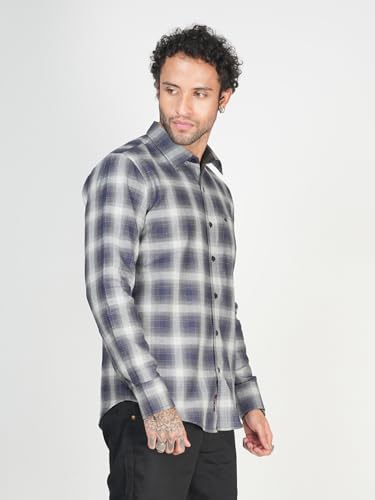 Image of Allen Cooper Checks Shirts for Men - 100% Cotton Comfort Fit Casual and Formal Shirt - Breathable, Soft, Classic Style (Multiple Colors)