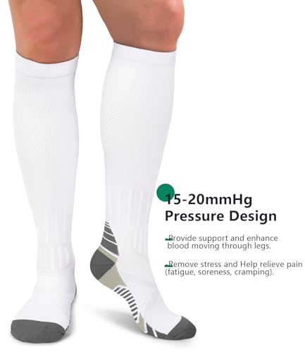 Image of FuelMeFoot 3 Pack Copper Compression Socks - Compression Socks Women & Men Circulation - Best for Medical,Running,Athletic